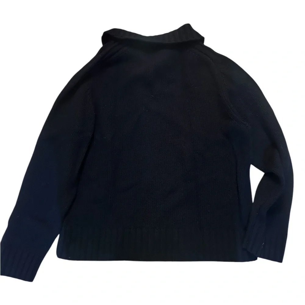 J.Crew Lambs Wool Pullover Knit Sweater - Mens Size XL - Navy Blue